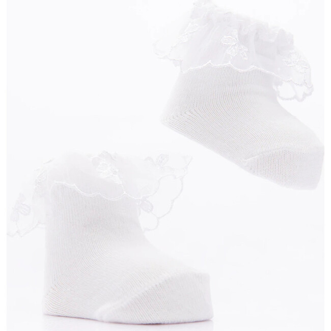 3pc Daisy Tulle Socks Set, Pink - Socks - 5