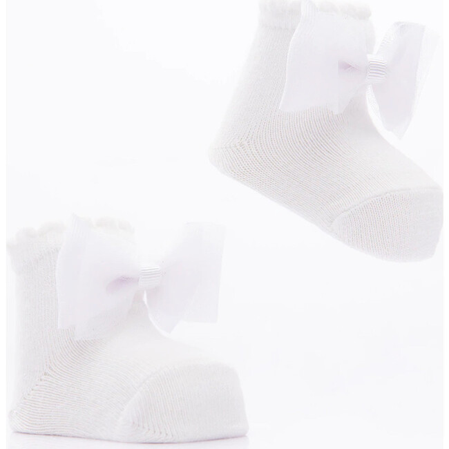 3pc Tulle Bow Socks Set, Pink - Socks - 7