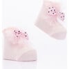 3pc Polka Dot Bow Socks Set, Pink - Socks - 6