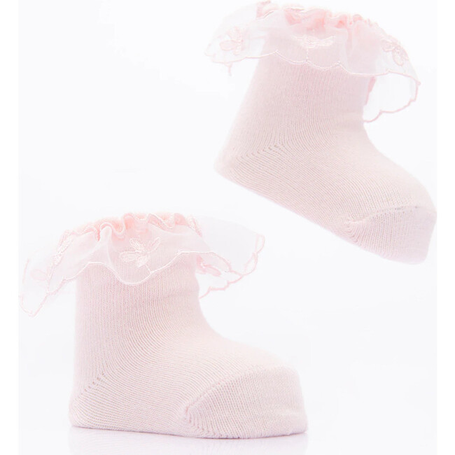 3pc Daisy Tulle Socks Set, Pink - Socks - 6