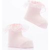 3pc Daisy Tulle Socks Set, Pink - Socks - 6 - thumbnail