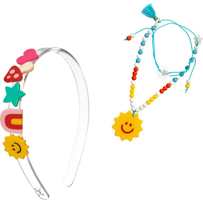 Happy Days Headband & Happy Sun Necklace Bundle
