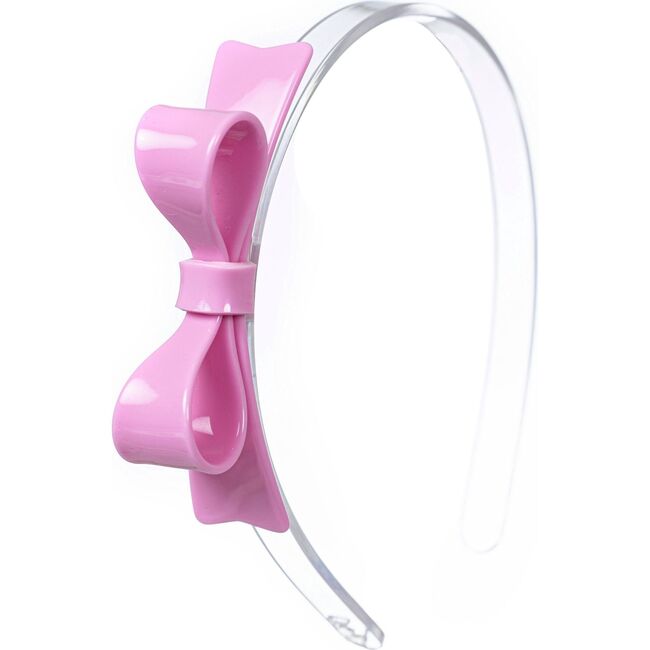 Bow Tie Headband, Candy Pink - Headbands - 1