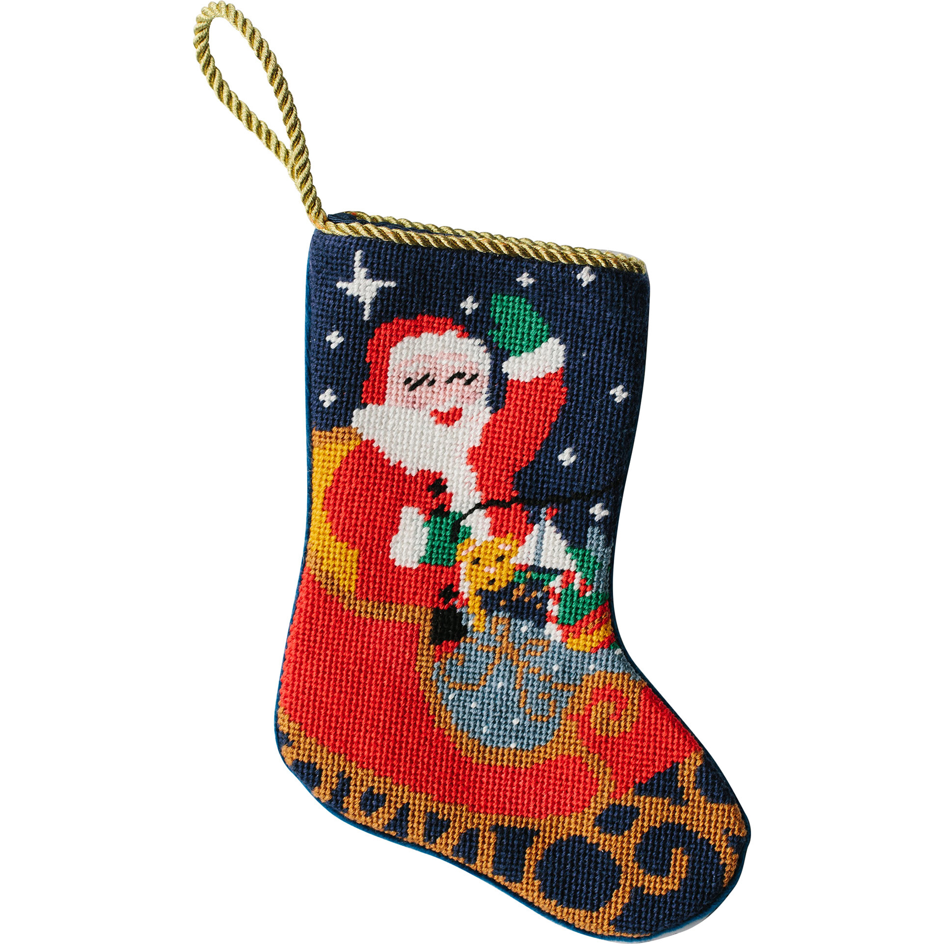 Mini Sleigh Ride Santa Stocking, Multi - Stockings - 1
