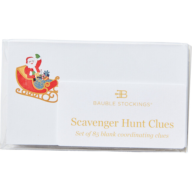 Bauble Stockings Sleigh Ride Santa Scavenger Hunt Clues - Paper Goods - 1 - zoom