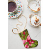 Mini Holiday Greetings Stocking, Green and Pink - Stockings - 4