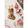 Mini Holiday Greetings Stocking, Green and Pink - Stockings - 5