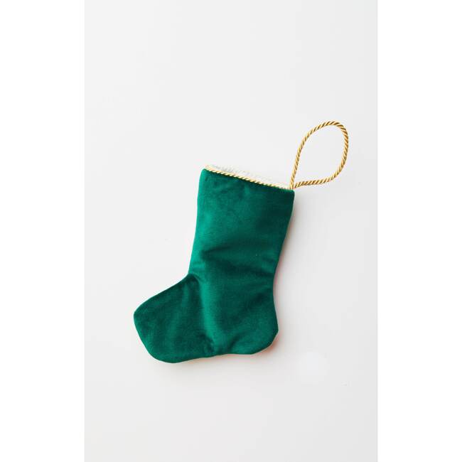 Mini Holiday Greetings Stocking, Green and Pink - Stockings - 6