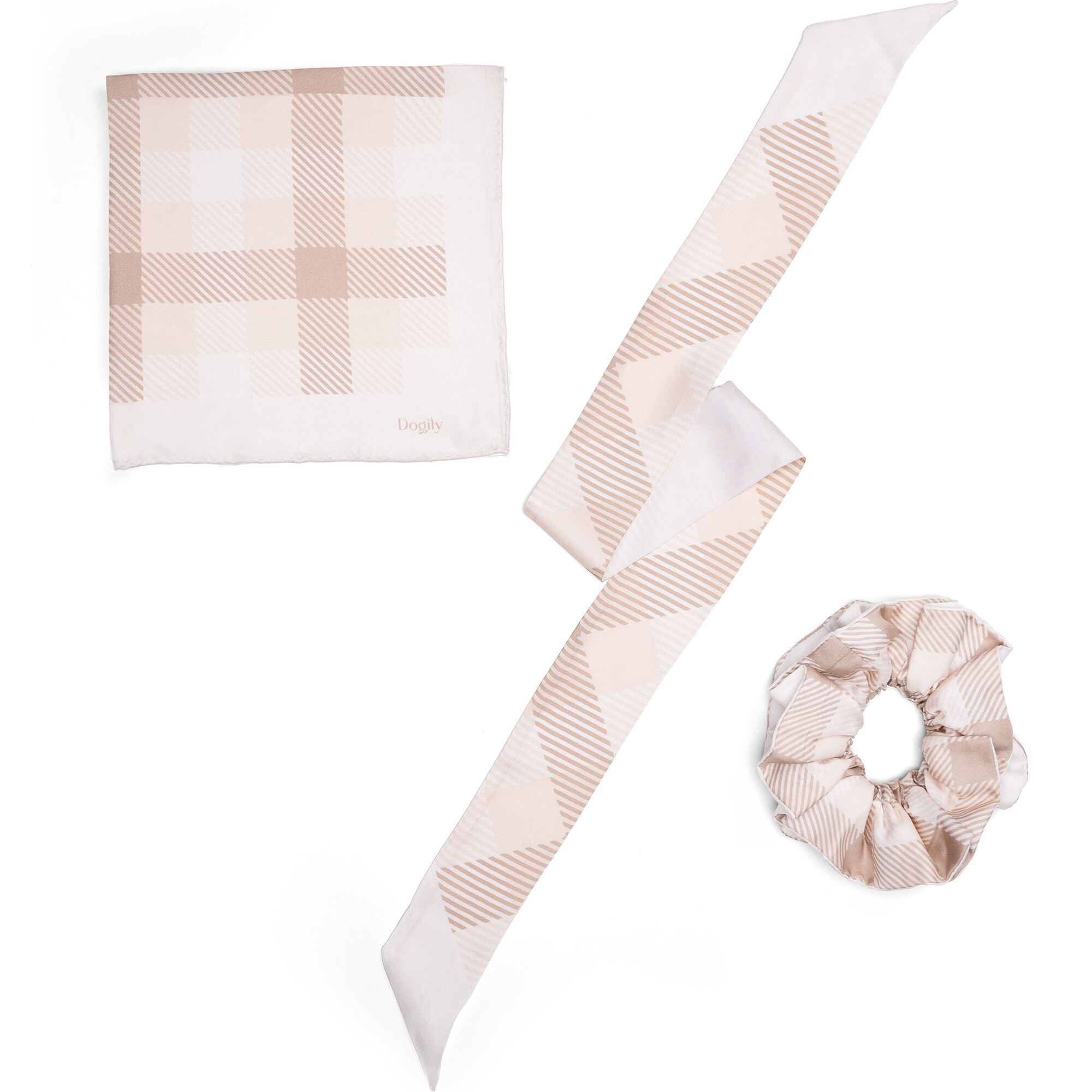 Collins Set, Beige - Dog Bandanas & Neckties - 1