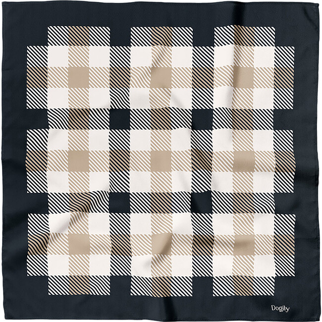 Collins square scarf, Black