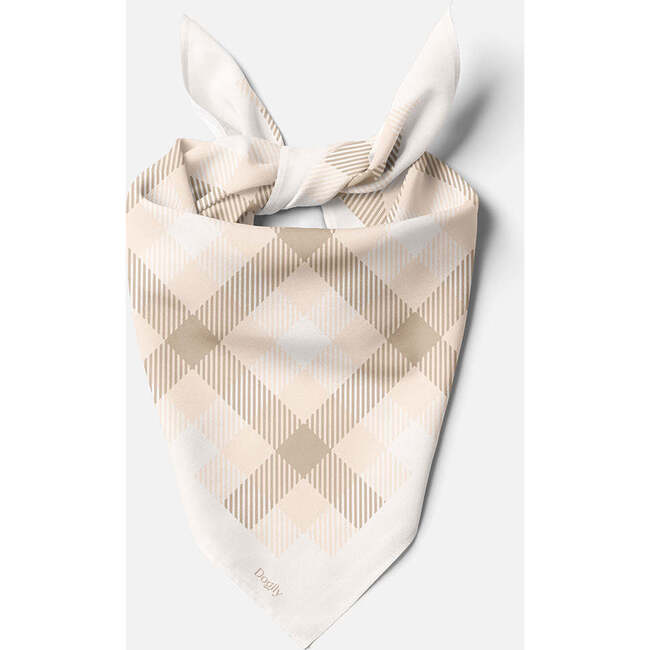 Collins square scarf, Beige - Dog Bandanas & Neckties - 3