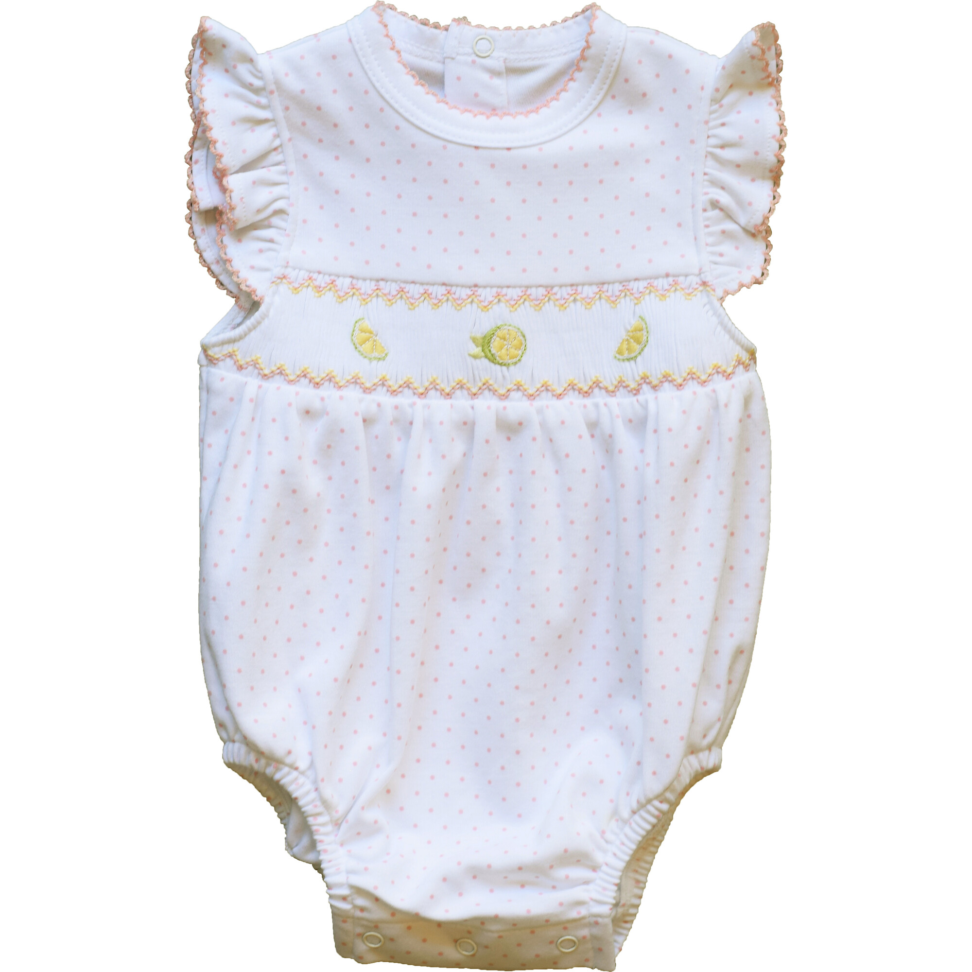 Pink Lemonade Smocked Bubble - Rompers - 1