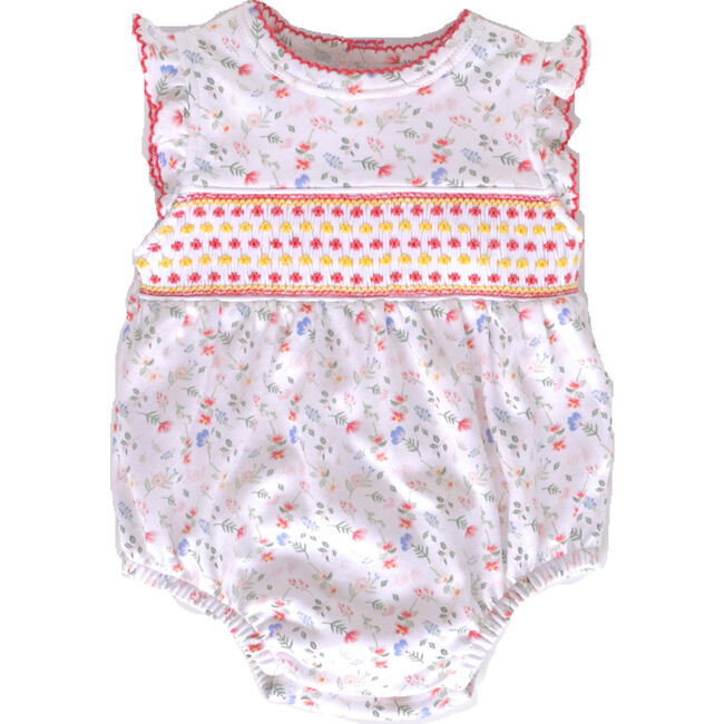 Madison Smocked Floral Bubble