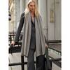 Cashmere Travel Wrap, Grey Heather - Scarves - 4