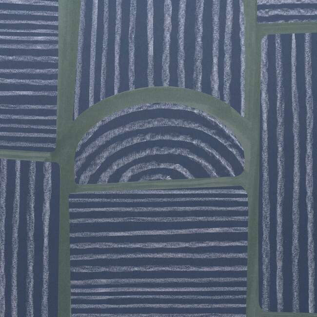 Bloomsbury Wallpaper, Deep Navy - Wallpaper - 4