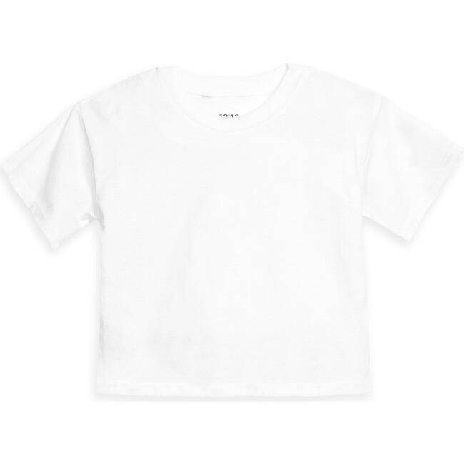 The Organic Short Sleeve Boxy Tee, White - Tees - 1