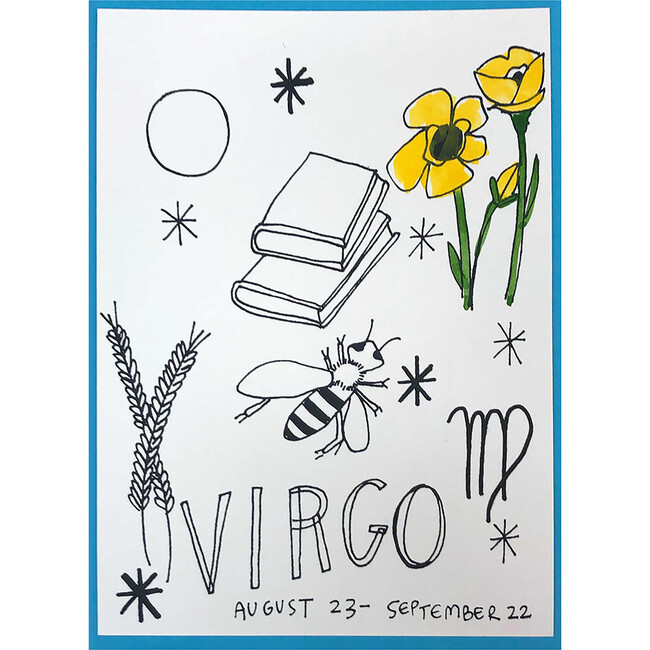 Zodiac Card/Mini Print, Virgo