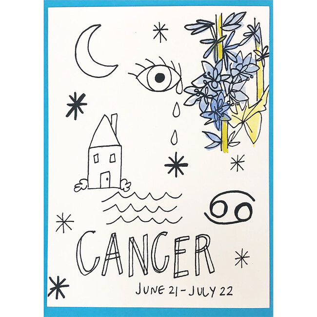 Zodiac Card/Mini Print, Cancer