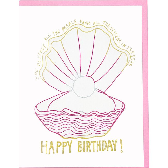 Pearl Birthday Cards, Set of 6