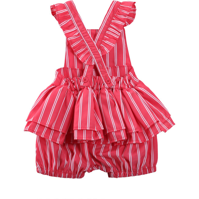 Apron Romper, Pink - Rompers - 2