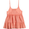 Loose Knit Tiered Tank, Peach - T-Shirts - 2