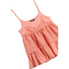 Loose Knit Tiered Tank, Peach - T-Shirts - 3