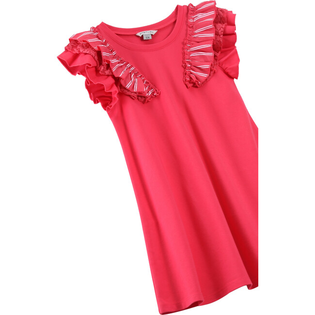 A-Line Knit Dress, Pink - Dresses - 3