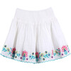 Smocked Pixie Skirt, White - Skirts - 1 - thumbnail