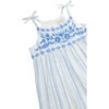 Metallic Striped Dress, Blue - Dresses - 3