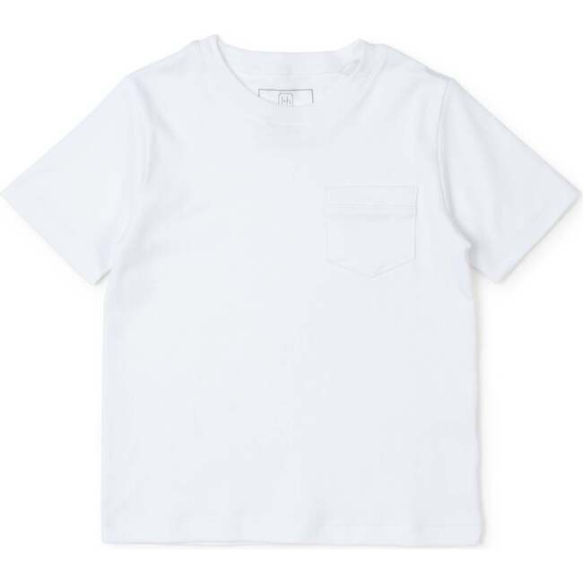 Charles Boys' Pima Cotton Pocket T-shirt, White