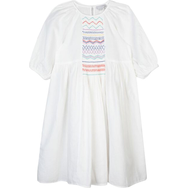 Smock Dress, Ecru - Dresses - 1