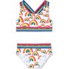 Rainbow Two Piece Swimsuit, Multi - Two Pieces - 1 - thumbnail