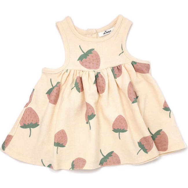 Cotton Terry Tank Dress, Strawberry Print