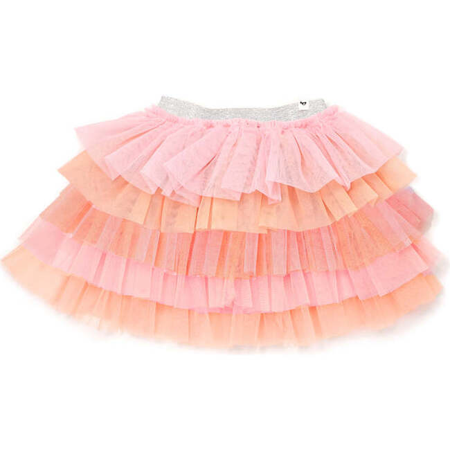 Ombre Layered Skirt, Peach Sherbet