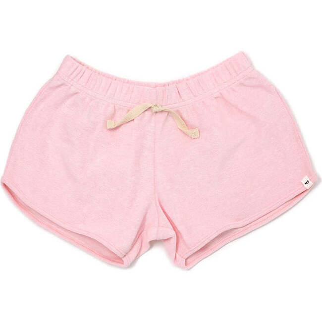 Cotton Terry Girls Track Shorts, Pink