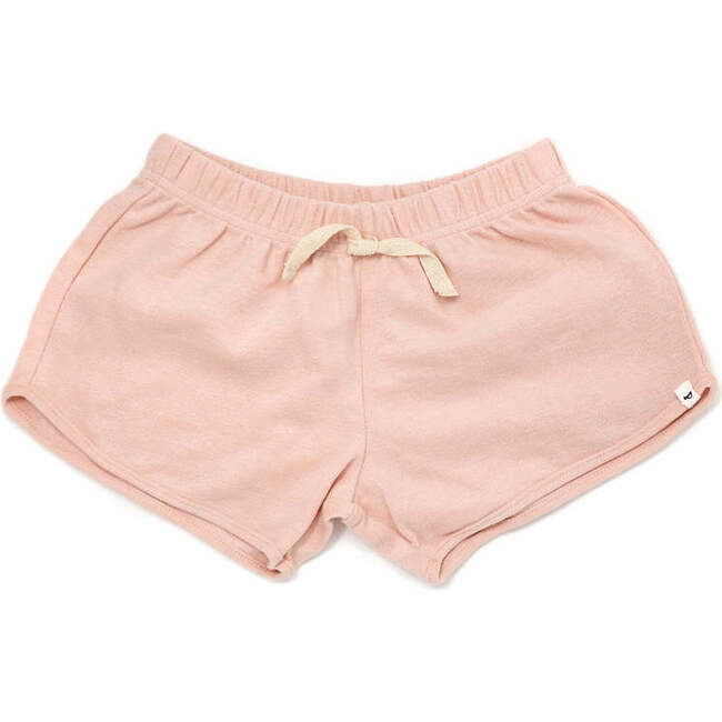 Cotton Terry Girls Track Shorts, Peachy - Shorts - 1
