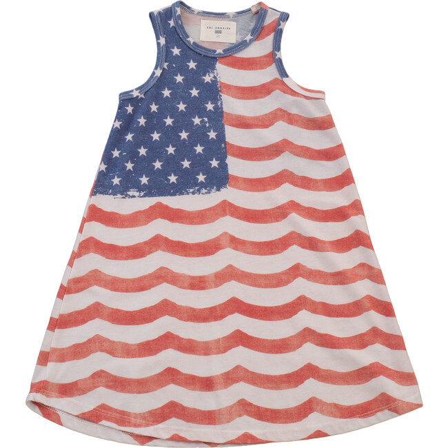 Americana Flag Tank Dress, Red White and Blue - Dresses - 1