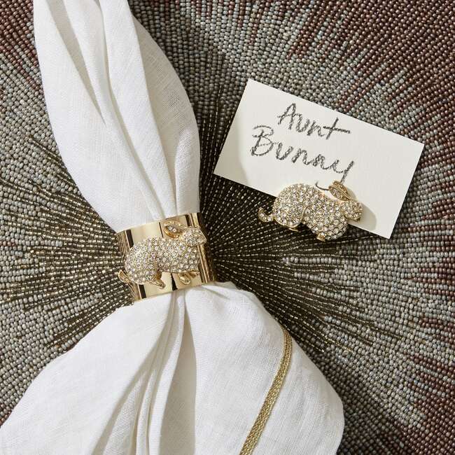 Bunny Placecard Holders, Gold