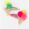Pompom Ice Cream Hair Clips - Hair Accessories - 2 - thumbnail
