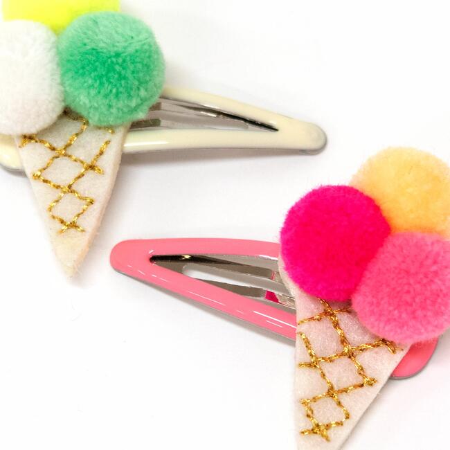 Pompom Ice Cream Hair Clips - Hair Accessories - 3