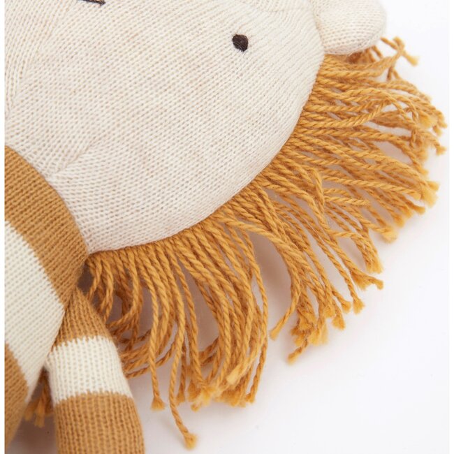 Small Knitted Lion Toy - Soft Dolls - 3