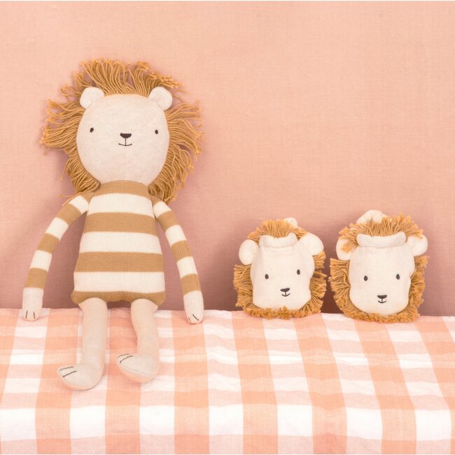 Small Knitted Lion Toy - Soft Dolls - 5