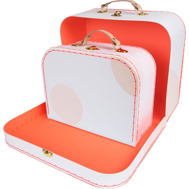 Dot Suitcases, Pink - Bags - 4