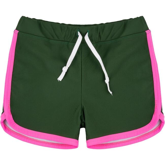 Swim Shorts Olive/Hot Pink Certified UV50+ - Swim Trunks - 1