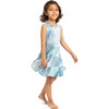 Marble Swirl Tier Dress, Blue - Dresses - 2