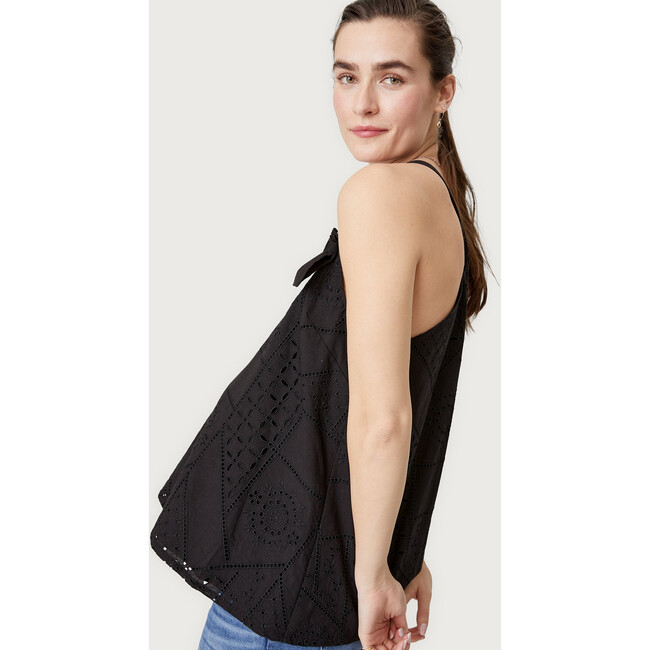 The Women's Eyelet Ella Tank, Black Eyelet - Tees - 2