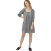 The Women's Short Secret Nursing Dress, Black Gingham - Dresses - 1 - thumbnail