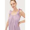 The Women's Smocked Secret Nursing Dress, Lilac Gingham - Dresses - 2 - thumbnail
