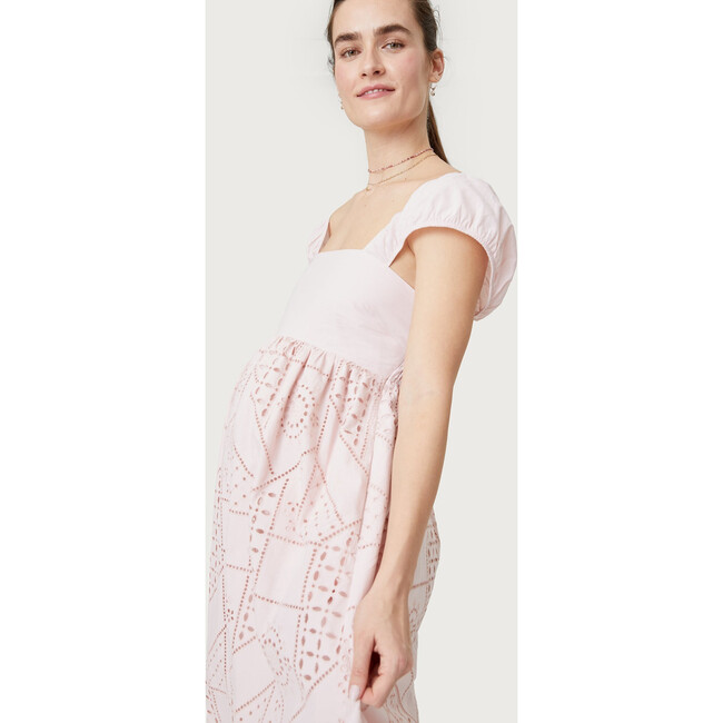 The Women's Ivy Eyelet Midi Dress, Blush Eyelet - Dresses - 3
