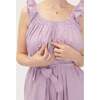 The Women's Smocked Secret Nursing Dress, Lilac Gingham - Dresses - 4 - thumbnail